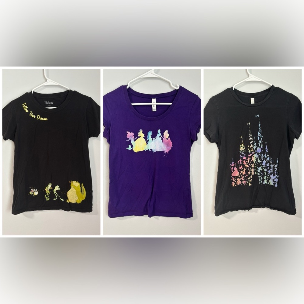 3 Disney Princess T-Shirts
